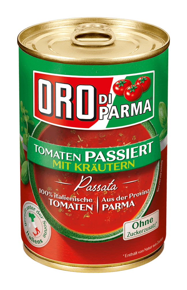 Passierte Tomaten mit Kräutern von ORO di Parma 425ml Dose